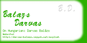 balazs darvas business card