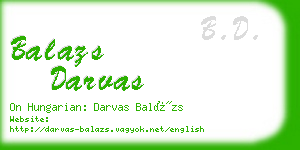balazs darvas business card